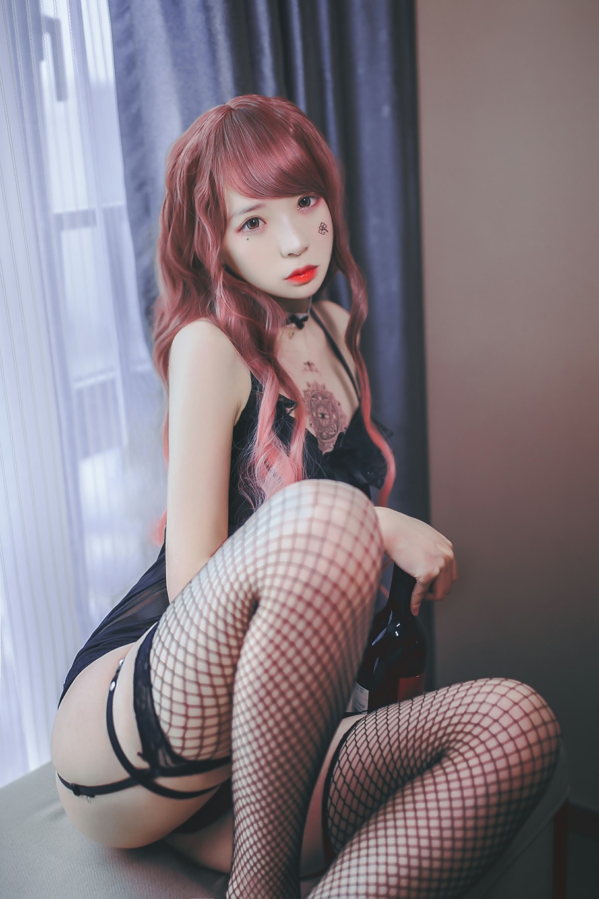 图片[3]-疯猫ss -黑色吊带袜 – COSPLAY-小爱·美女部落
