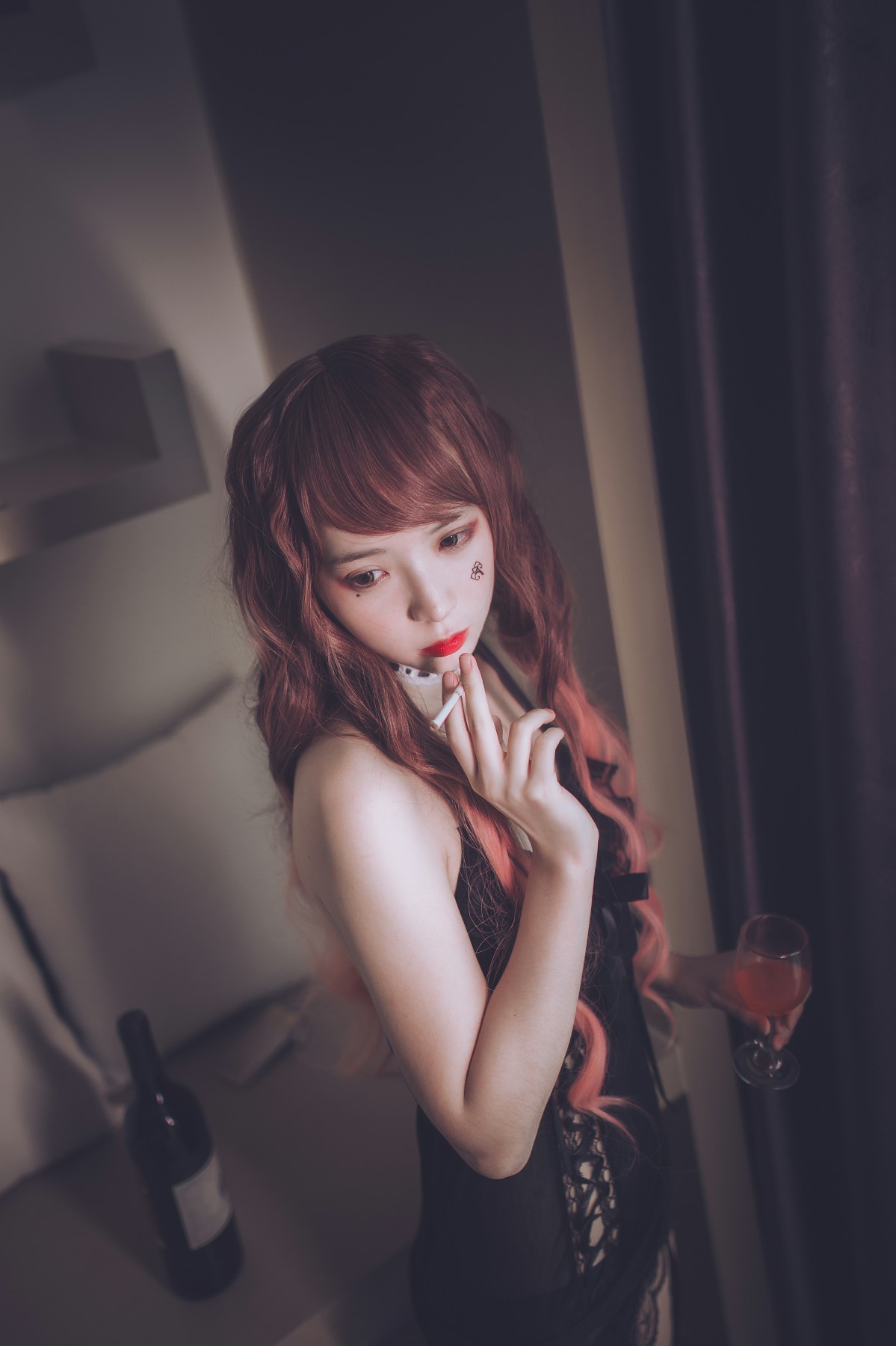 图片[19]-疯猫ss -黑色吊带袜 – COSPLAY-小爱·美女部落