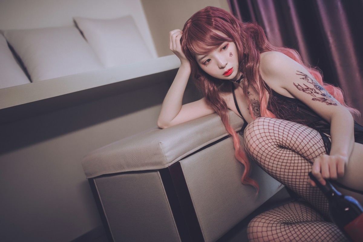 图片[29]-疯猫ss -黑色吊带袜 – COSPLAY-小爱·美女部落