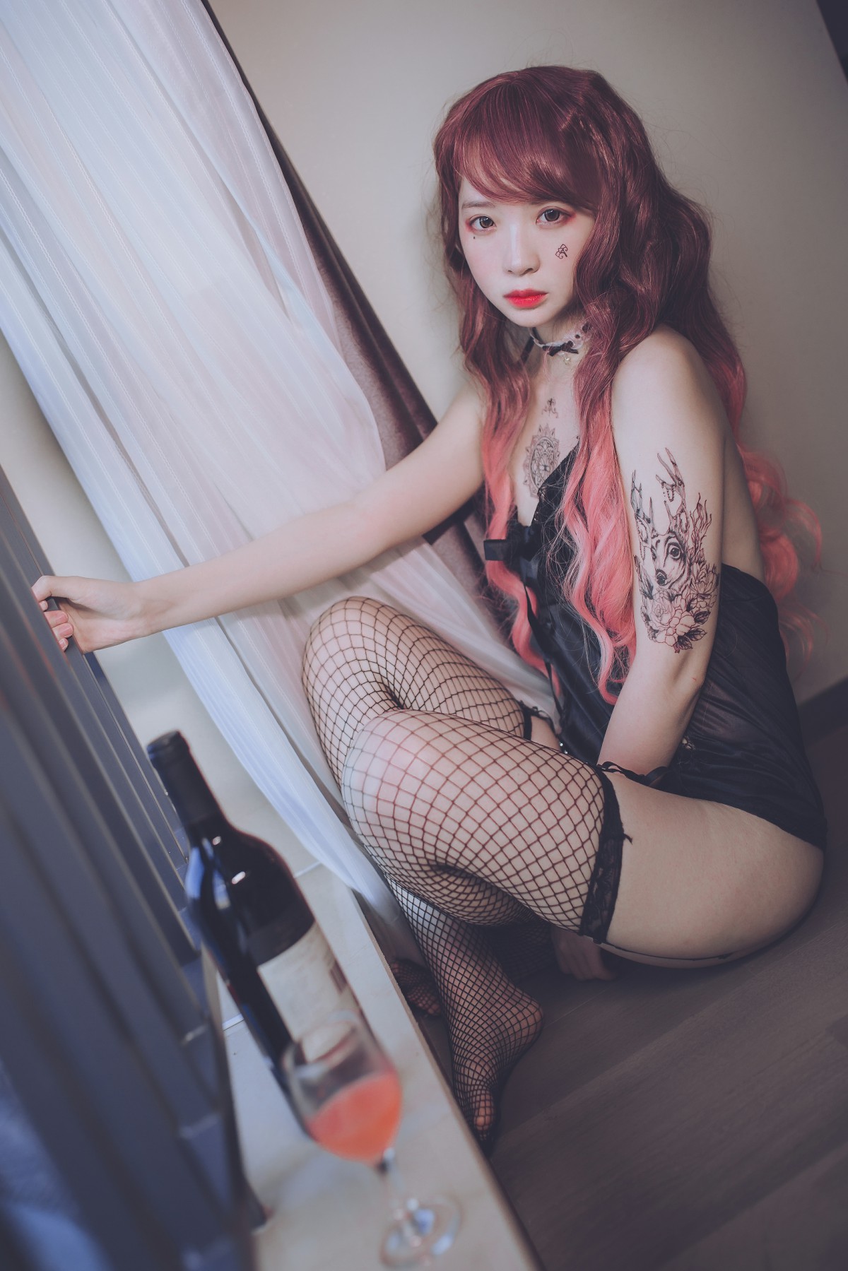 图片[38]-疯猫ss -黑色吊带袜 – COSPLAY-小爱·美女部落