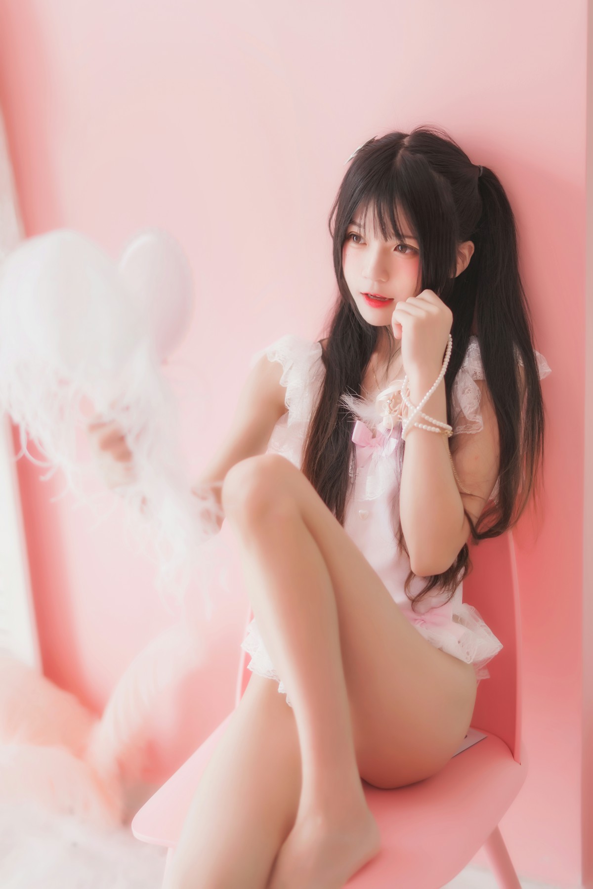 萝莉风COS 桜桃喵 –粉色浴缸 – COSPLAY-小爱·美女部落