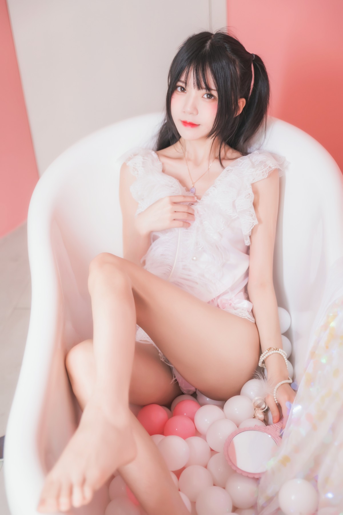 图片[9]-萝莉风COS 桜桃喵 –粉色浴缸 – COSPLAY-小爱·美女部落