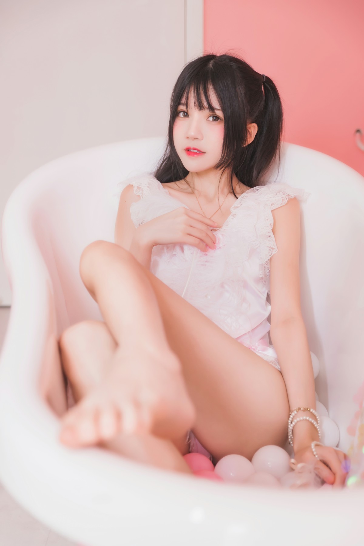 图片[10]-萝莉风COS 桜桃喵 –粉色浴缸 – COSPLAY-小爱·美女部落