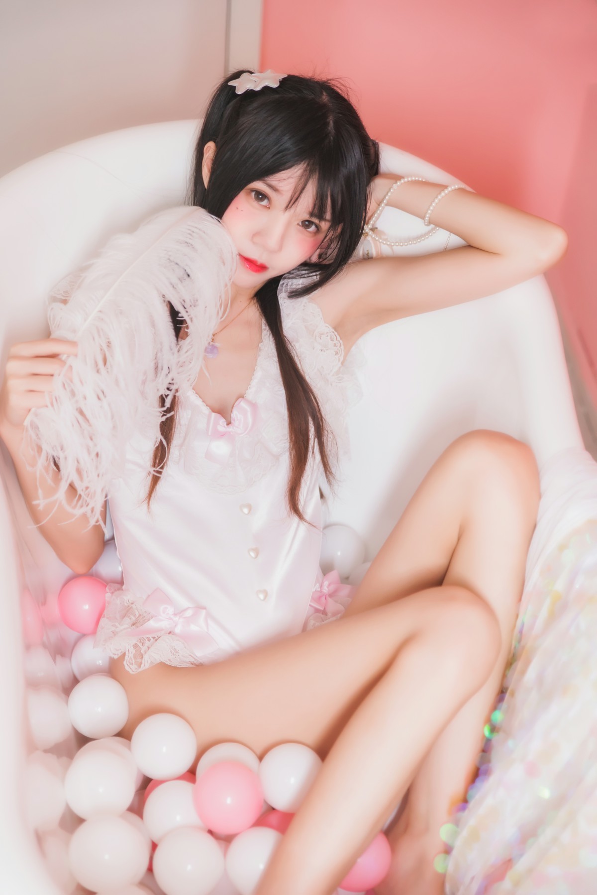 图片[16]-萝莉风COS 桜桃喵 –粉色浴缸 – COSPLAY-小爱·美女部落