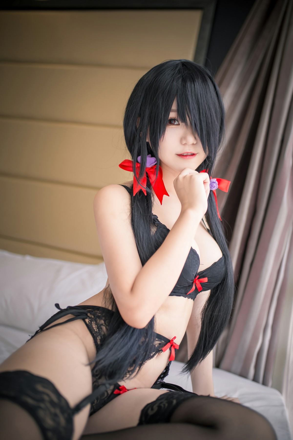图片[2]-性感人气COSER Yoko宅夏Cos – 狂三内衣 – COSPLAY-小爱·美女部落