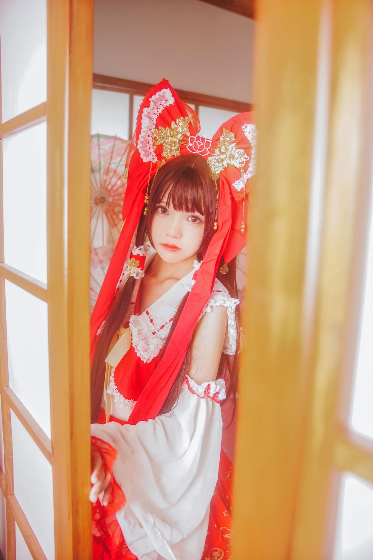 图片[9]-萝莉风COS 桜桃喵 – 灵梦 新年快乐 – COSPLAY-小爱·美女部落
