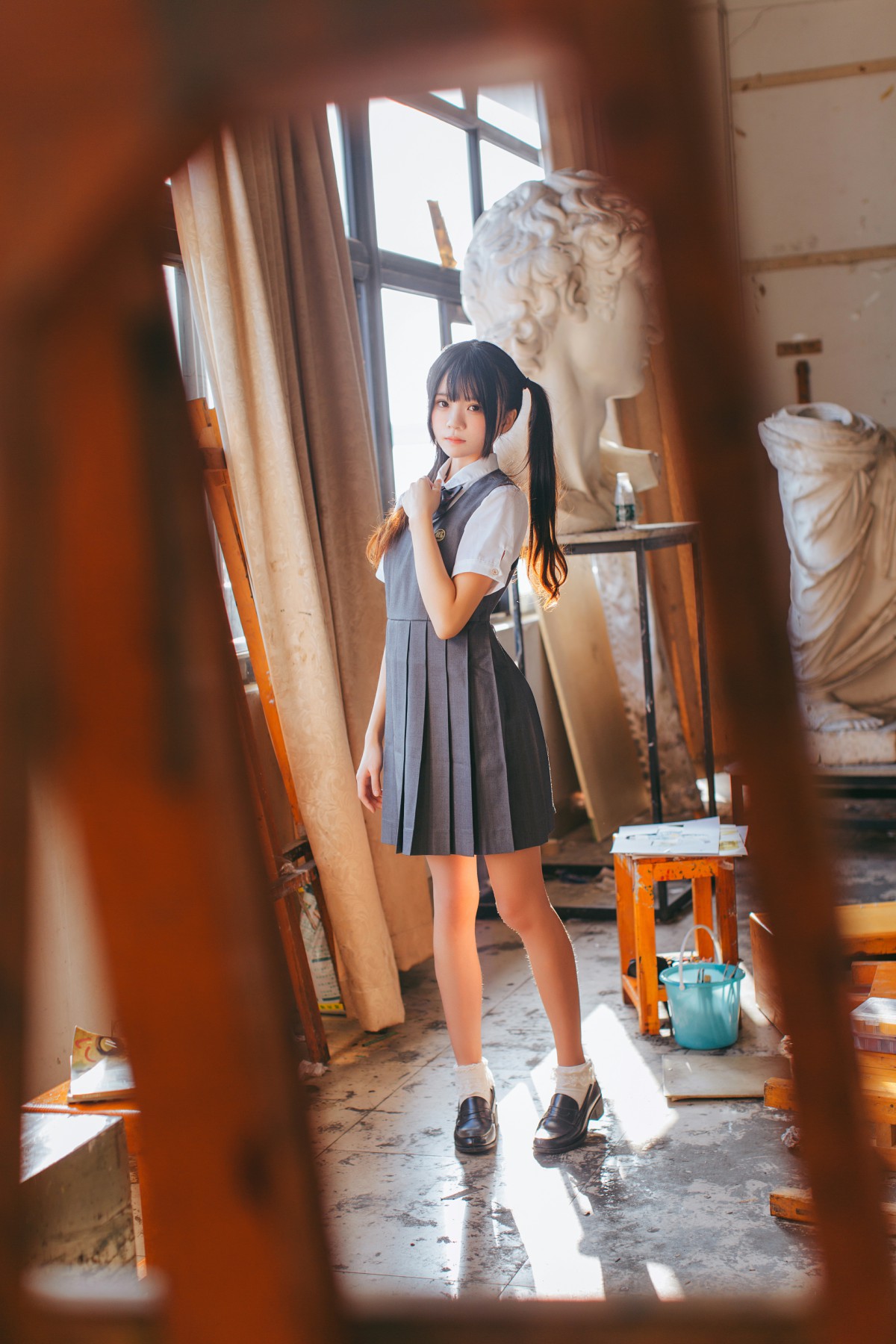 图片[5]-萝莉风COS 桜桃喵 – 画室少女 – COSPLAY-小爱·美女部落