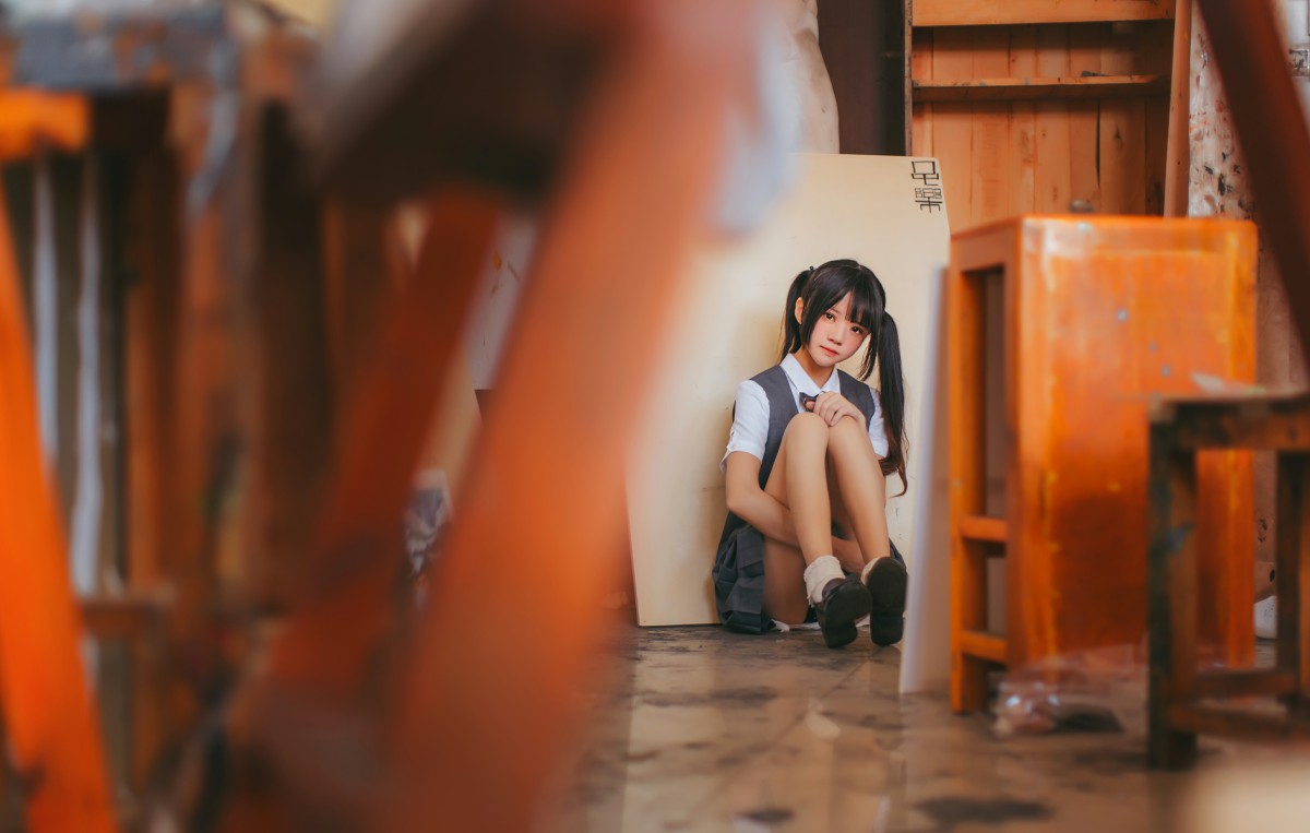 图片[12]-萝莉风COS 桜桃喵 – 画室少女 – COSPLAY-小爱·美女部落