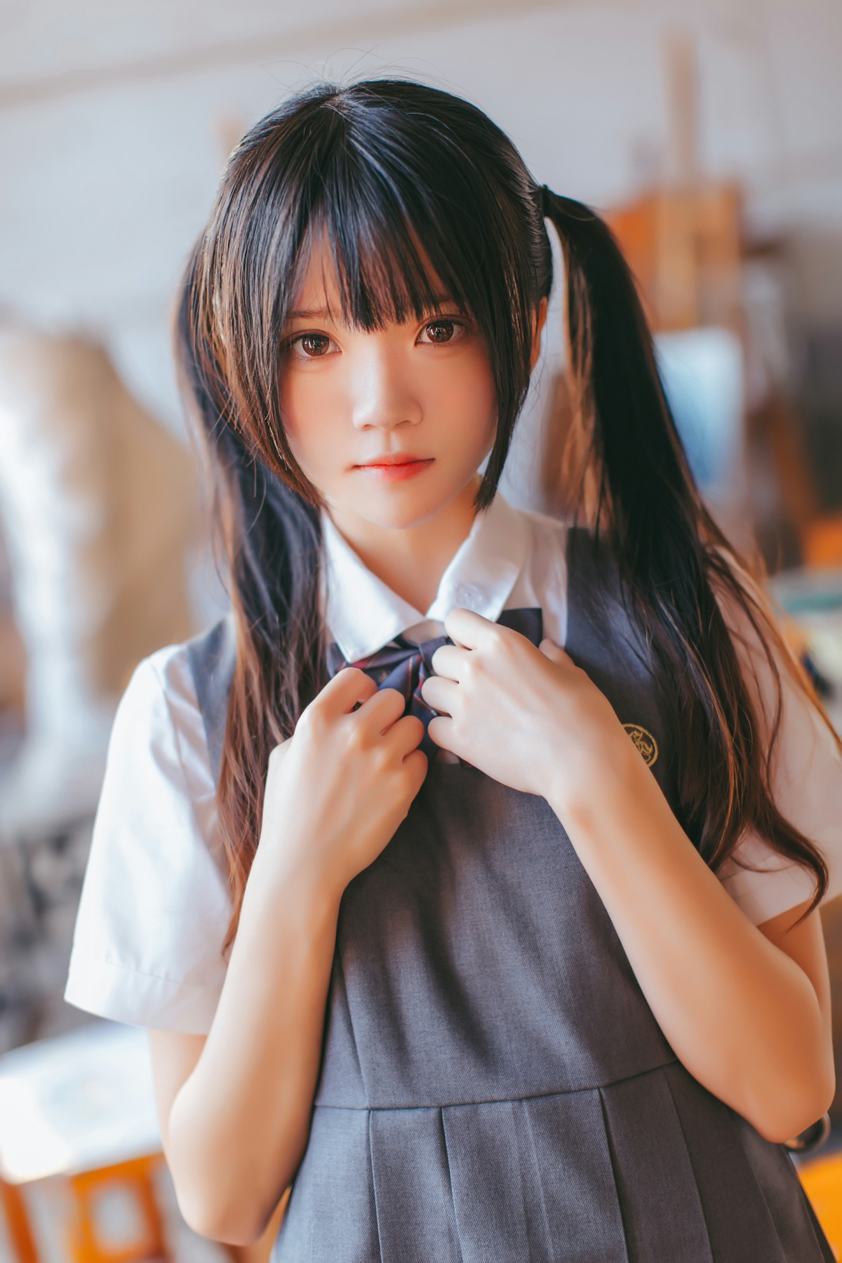 图片[17]-萝莉风COS 桜桃喵 – 画室少女 – COSPLAY-小爱·美女部落