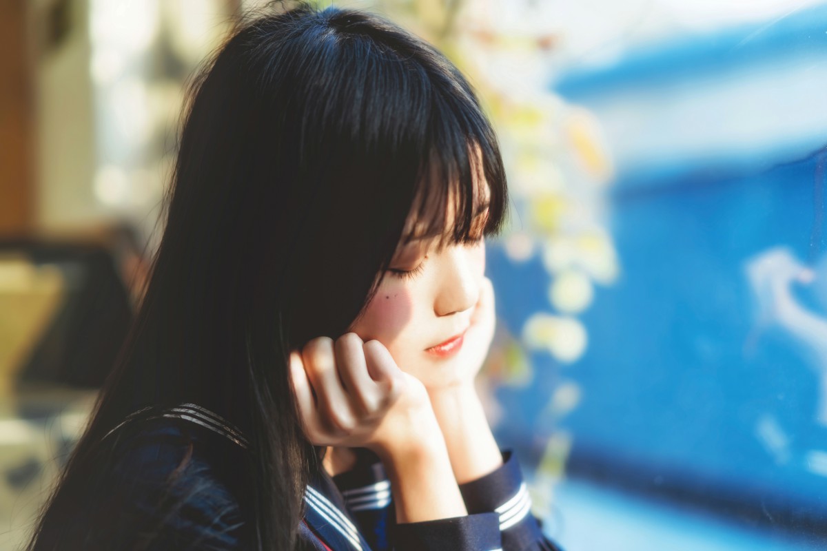 图片[2]-萝莉风COS 桜桃喵 – 黑色水手服 – COSPLAY-小爱·美女部落