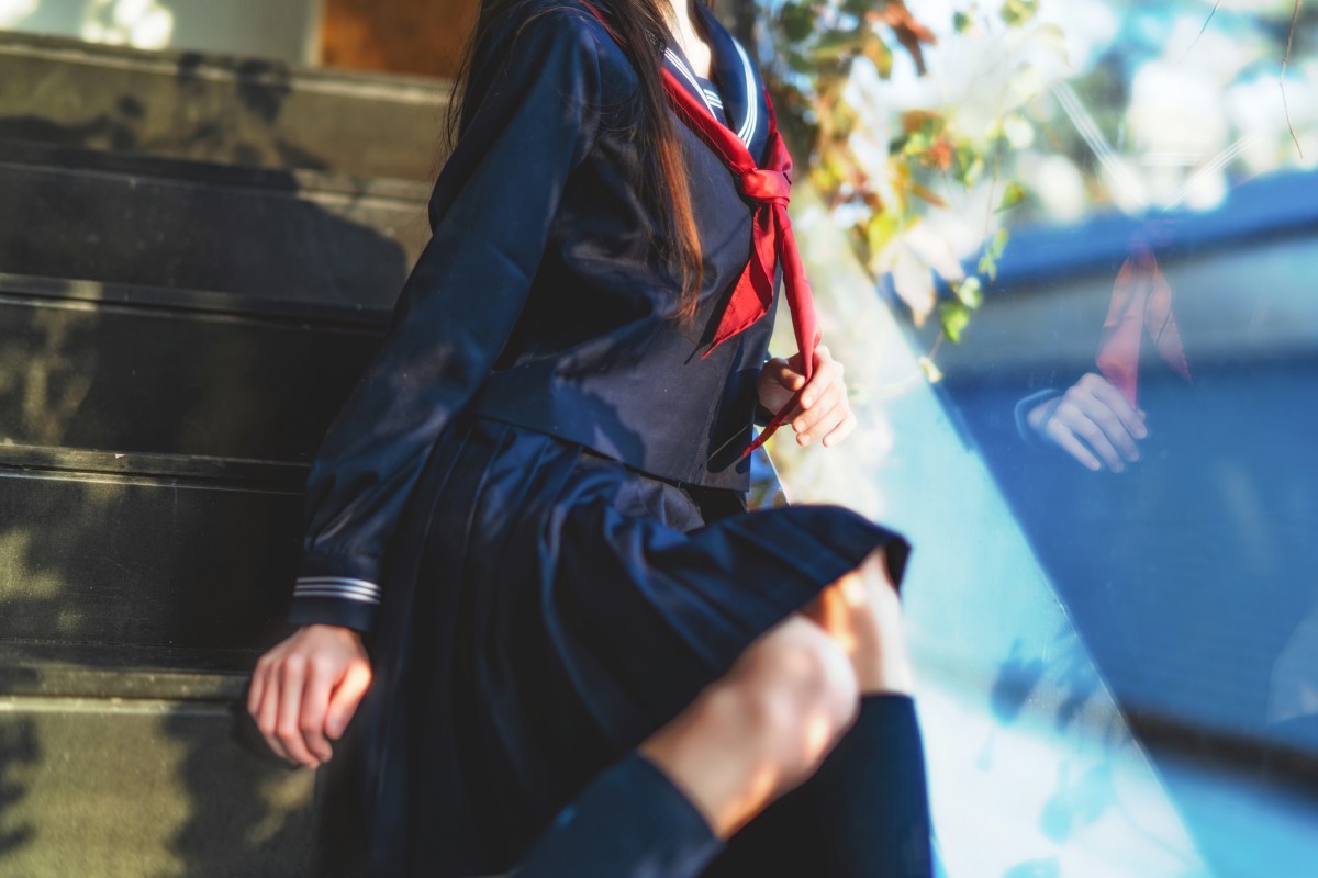 图片[5]-萝莉风COS 桜桃喵 – 黑色水手服 – COSPLAY-小爱·美女部落