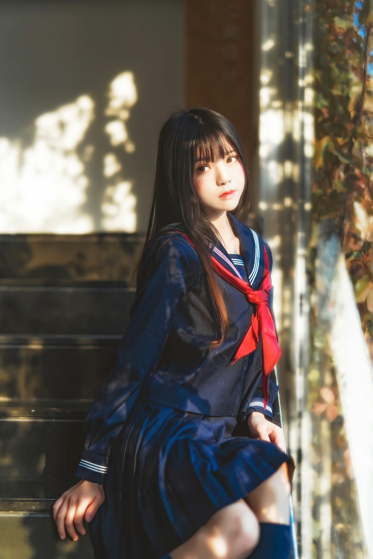 图片[4]-萝莉风COS 桜桃喵 – 黑色水手服 – COSPLAY-小爱·美女部落