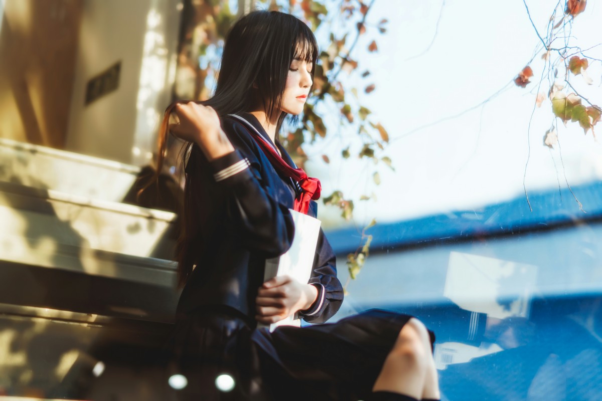 图片[6]-萝莉风COS 桜桃喵 – 黑色水手服 – COSPLAY-小爱·美女部落