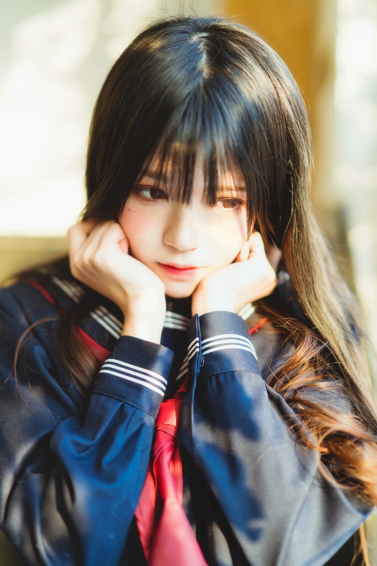 图片[9]-萝莉风COS 桜桃喵 – 黑色水手服 – COSPLAY-小爱·美女部落