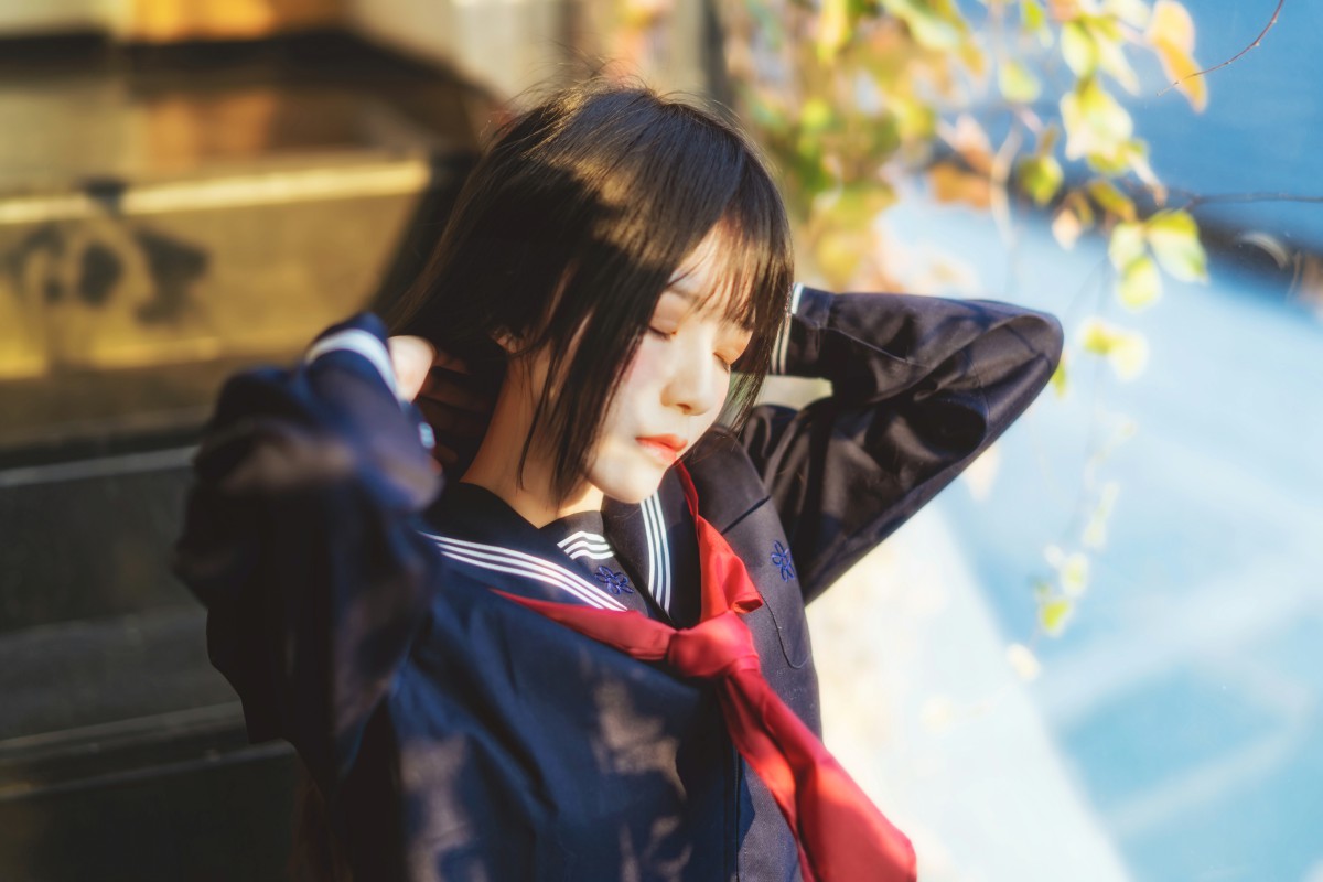 图片[15]-萝莉风COS 桜桃喵 – 黑色水手服 – COSPLAY-小爱·美女部落
