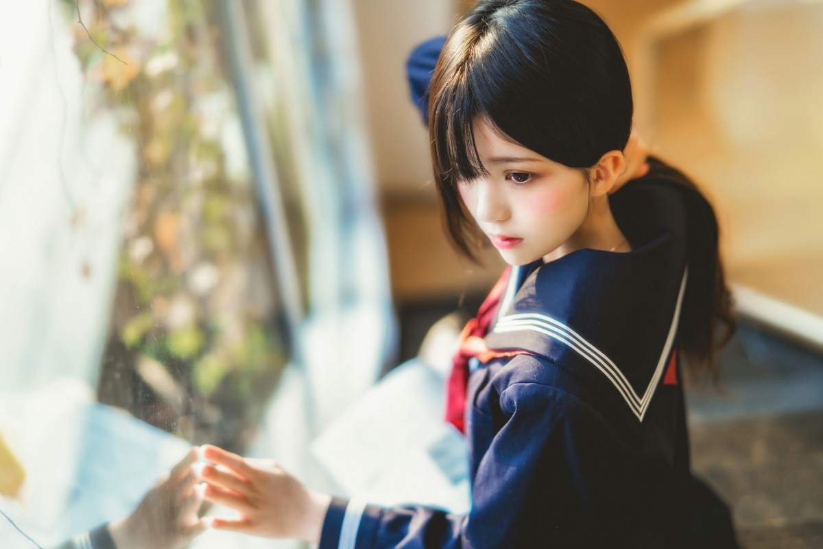 图片[18]-萝莉风COS 桜桃喵 – 黑色水手服 – COSPLAY-小爱·美女部落
