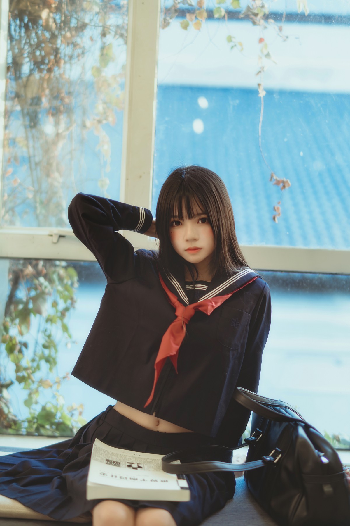图片[27]-萝莉风COS 桜桃喵 – 黑色水手服 – COSPLAY-小爱·美女部落