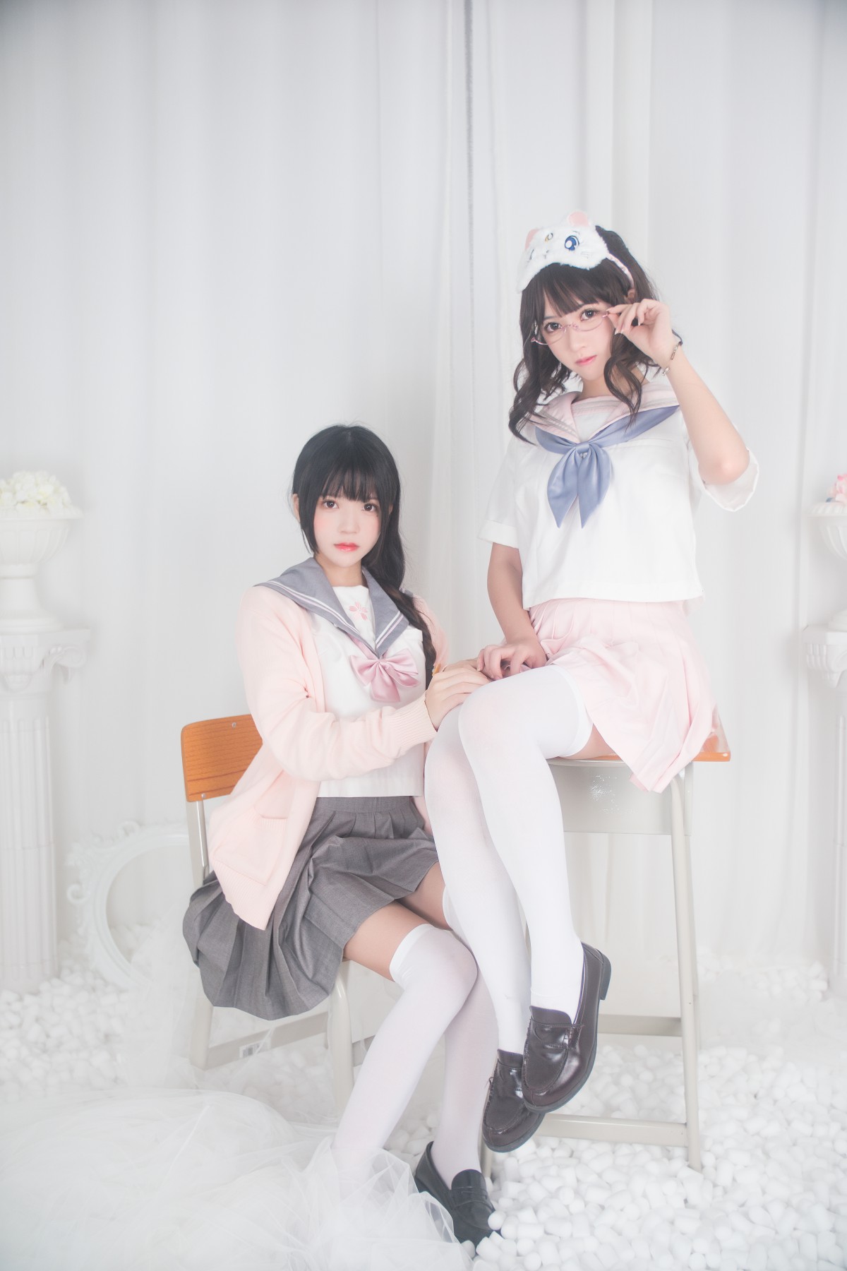 图片[2]-萝莉风COS 桜桃喵&amp;鳗鱼霏子 – 百合 – COSPLAY-小爱·美女部落
