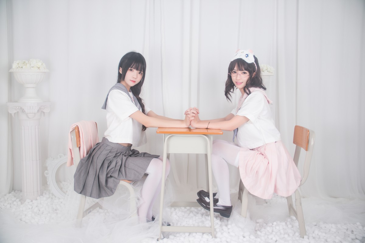图片[4]-萝莉风COS 桜桃喵&amp;鳗鱼霏子 – 百合 – COSPLAY-小爱·美女部落