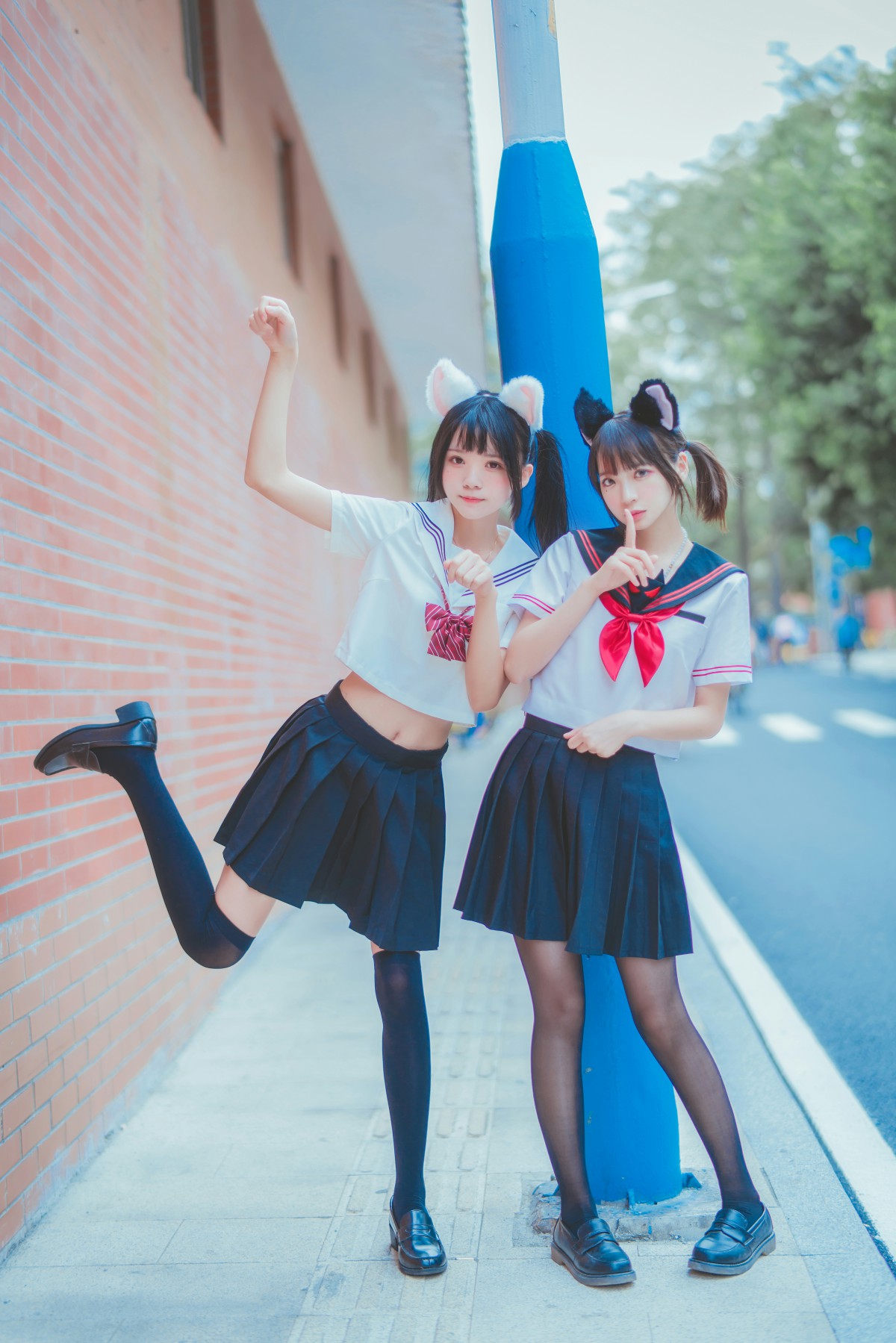 图片[2]-萝莉风COS 桜桃喵&amp;疯猫ss – JK百合2 – COSPLAY-小爱·美女部落