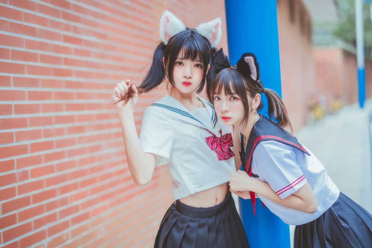 图片[14]-萝莉风COS 桜桃喵&amp;疯猫ss – JK百合2 – COSPLAY-小爱·美女部落