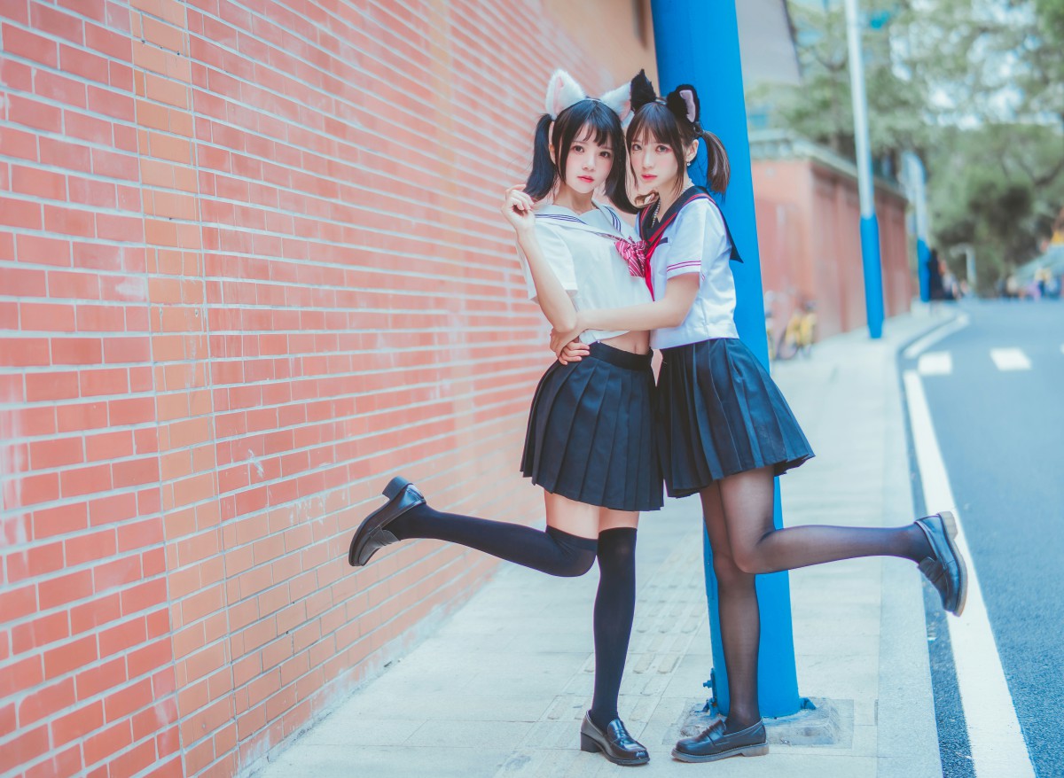 图片[15]-萝莉风COS 桜桃喵&amp;疯猫ss – JK百合2 – COSPLAY-小爱·美女部落