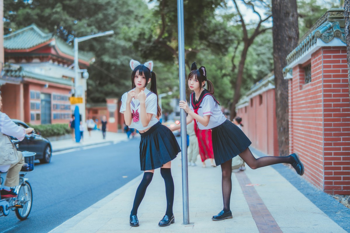 图片[24]-萝莉风COS 桜桃喵&amp;疯猫ss – JK百合2 – COSPLAY-小爱·美女部落