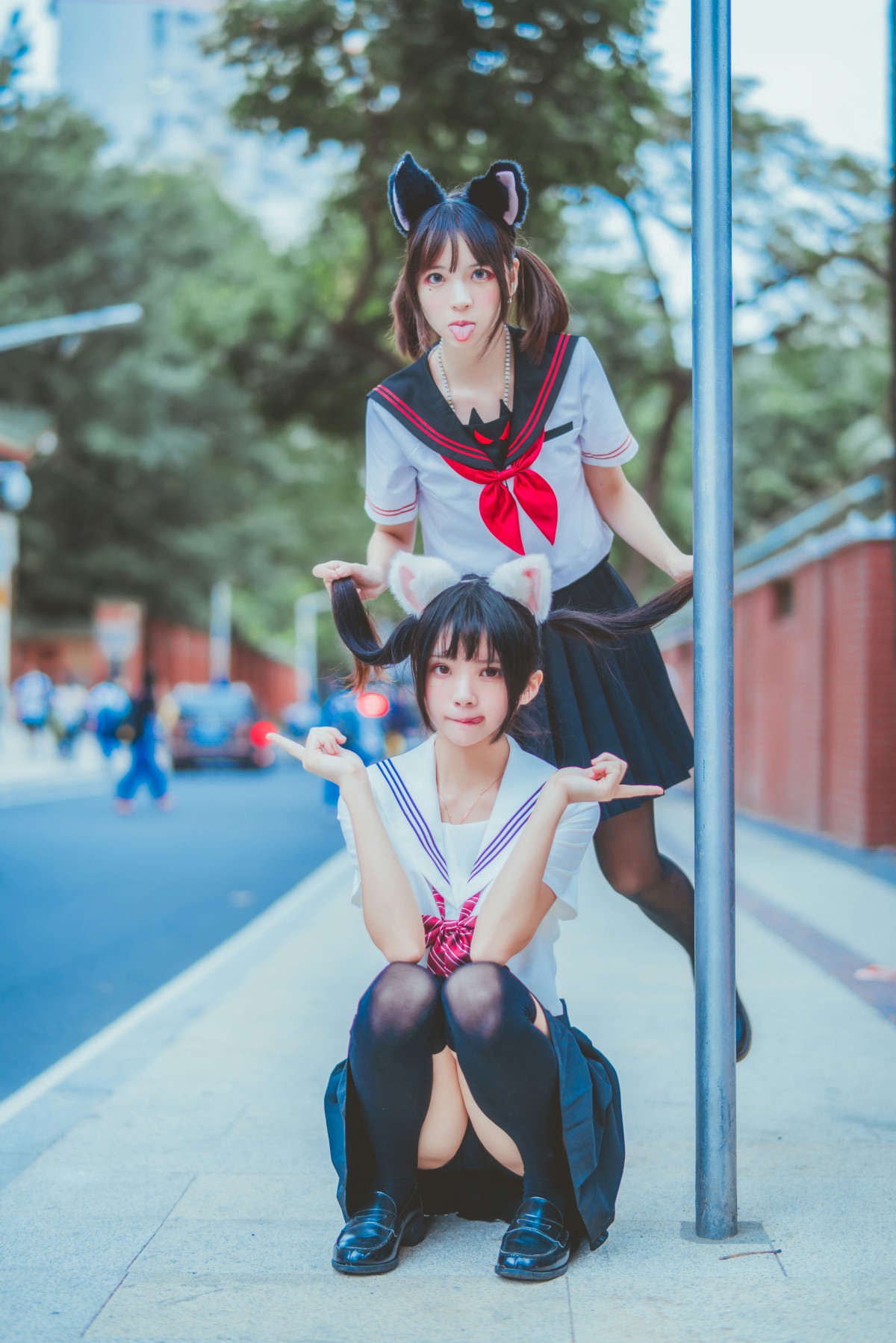 图片[23]-萝莉风COS 桜桃喵&amp;疯猫ss – JK百合2 – COSPLAY-小爱·美女部落
