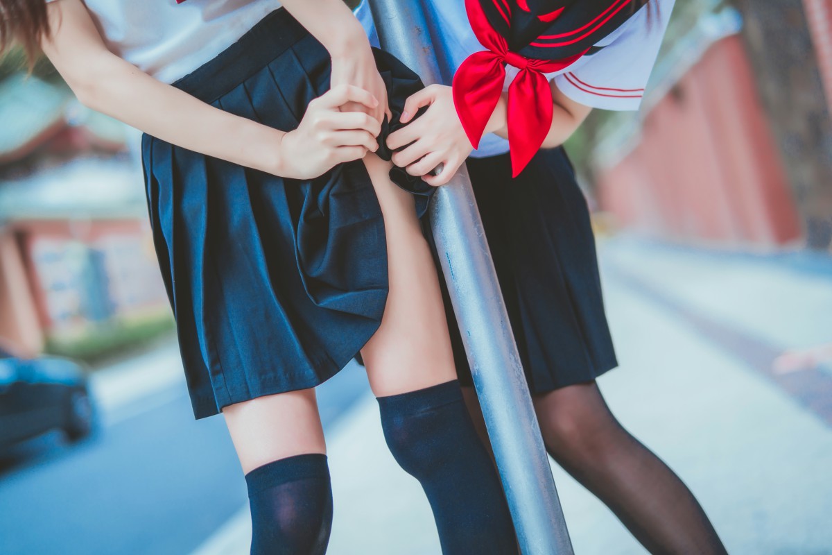 图片[25]-萝莉风COS 桜桃喵&amp;疯猫ss – JK百合2 – COSPLAY-小爱·美女部落
