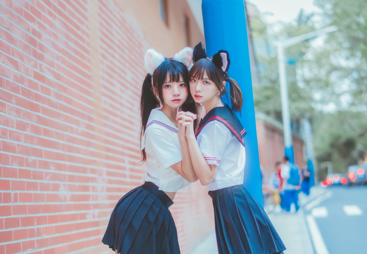 图片[32]-萝莉风COS 桜桃喵&amp;疯猫ss – JK百合2 – COSPLAY-小爱·美女部落