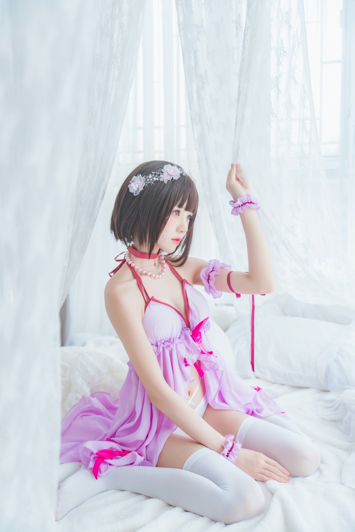 图片[5]-萝莉风COS 桜桃喵 – 加藤惠系列之小睡裙 – COSPLAY-小爱·美女部落
