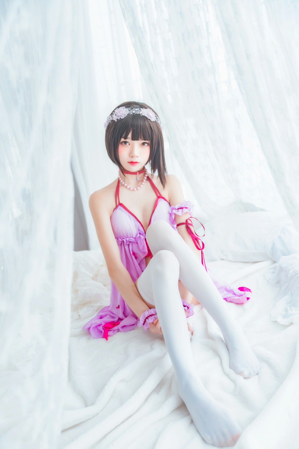 图片[6]-萝莉风COS 桜桃喵 – 加藤惠系列之小睡裙 – COSPLAY-小爱·美女部落