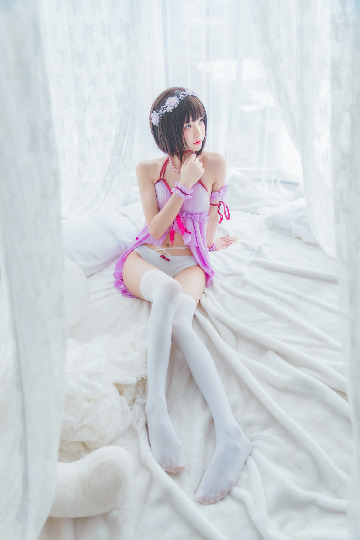 图片[14]-萝莉风COS 桜桃喵 – 加藤惠系列之小睡裙 – COSPLAY-小爱·美女部落