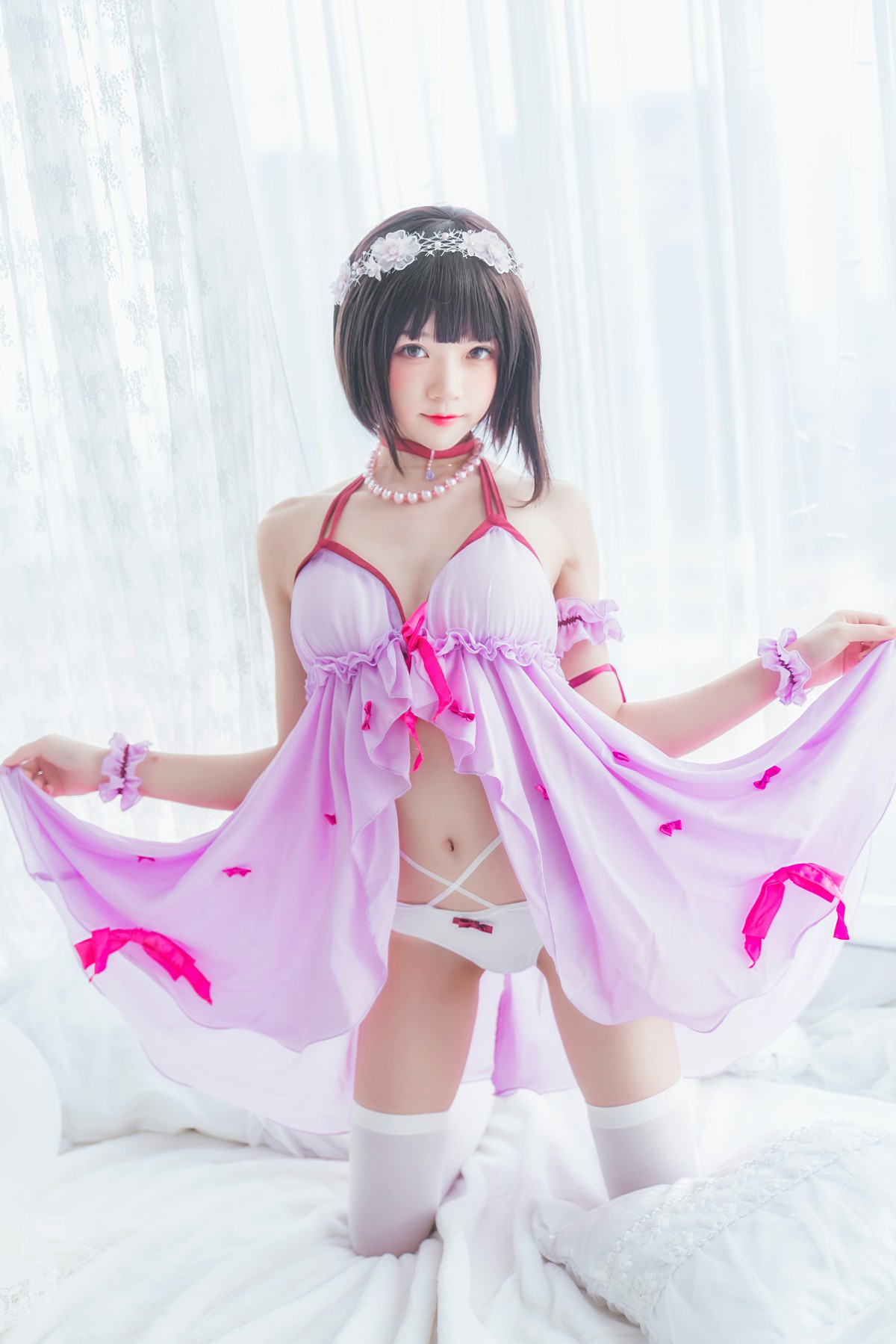 图片[18]-萝莉风COS 桜桃喵 – 加藤惠系列之小睡裙 – COSPLAY-小爱·美女部落