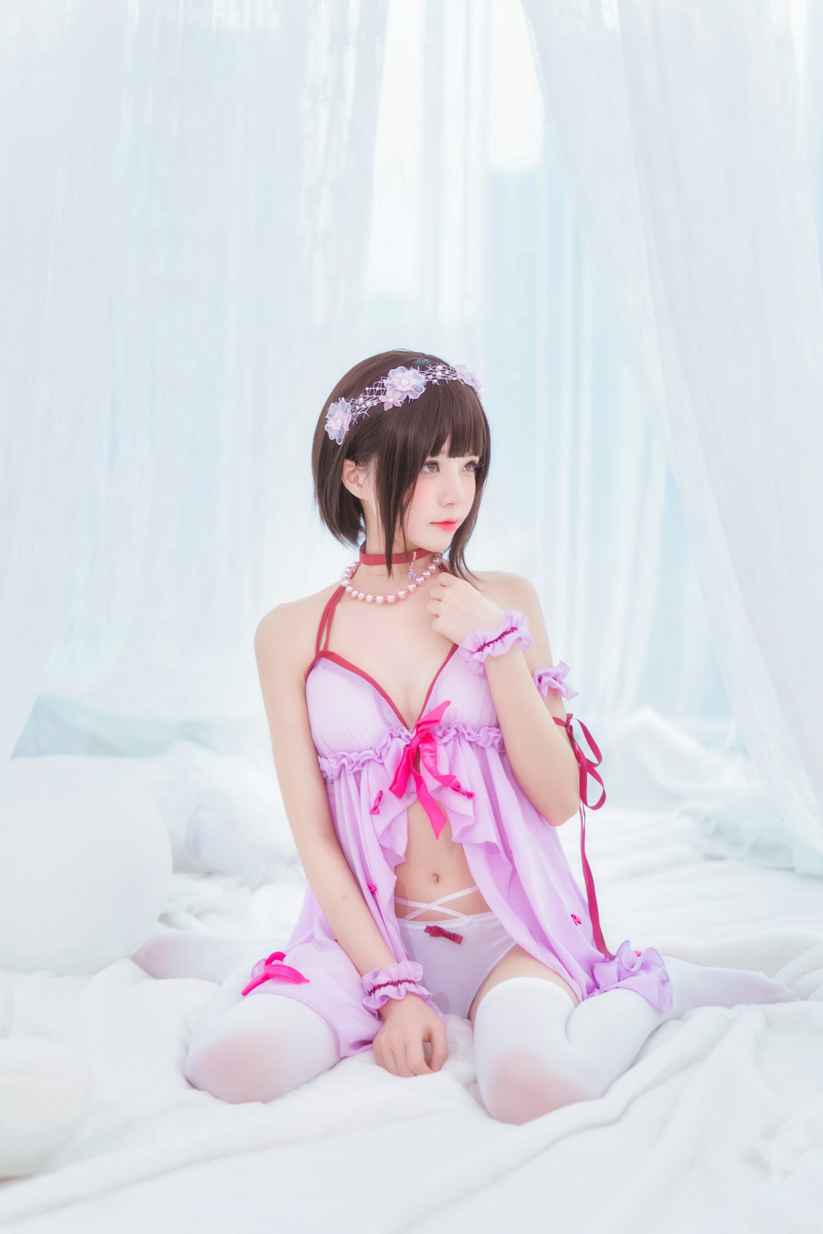 图片[34]-萝莉风COS 桜桃喵 – 加藤惠系列之小睡裙 – COSPLAY-小爱·美女部落