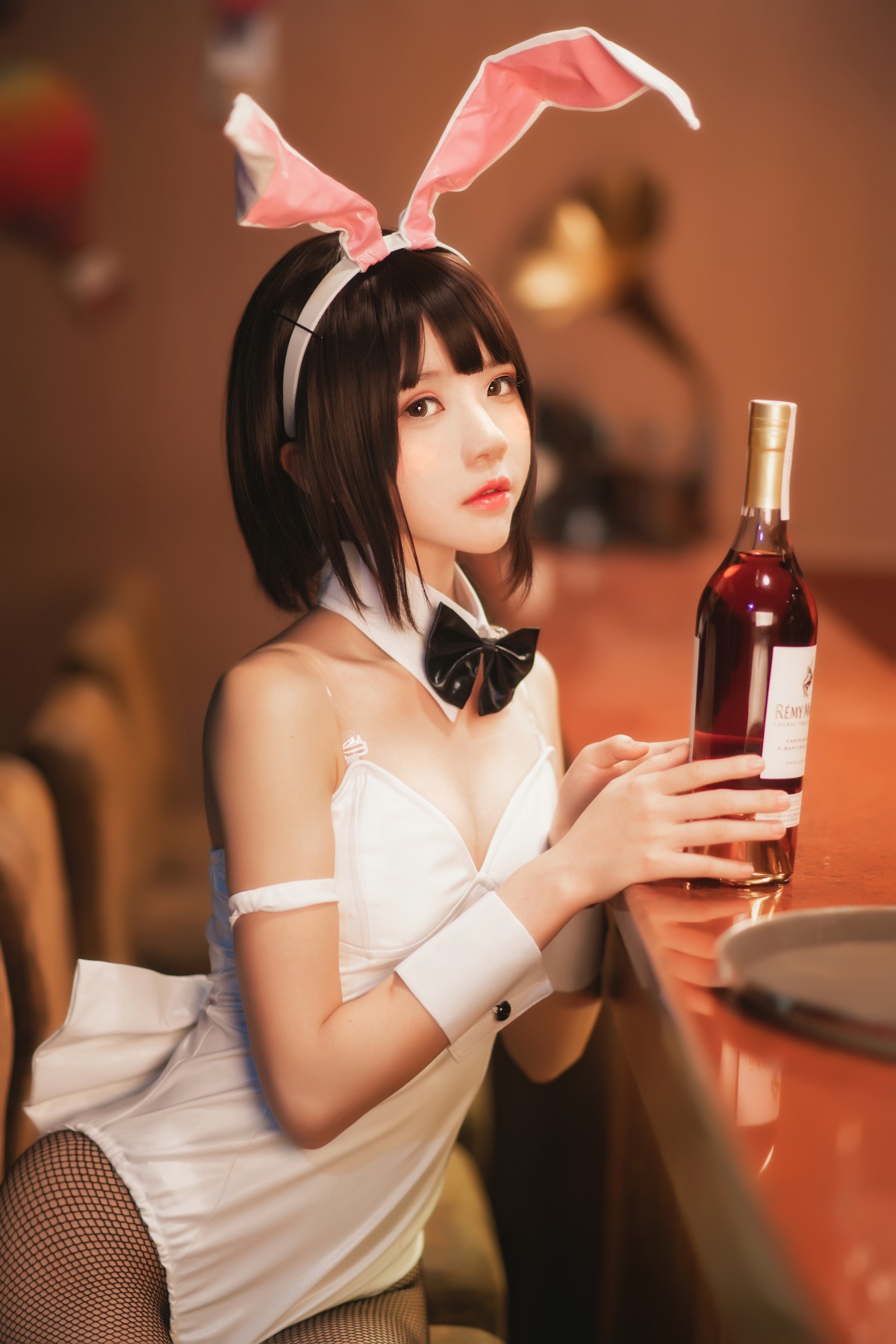 萝莉风COS 桜桃喵 – 加藤惠系列之兔女郎 – COSPLAY-小爱·美女部落