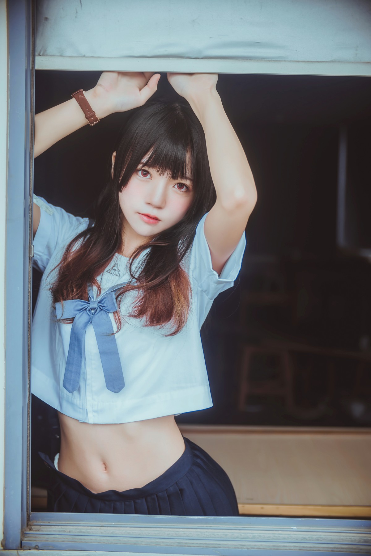 图片[11]-萝莉风COS 桜桃喵 – 蓝白水手服 – COSPLAY-小爱·美女部落