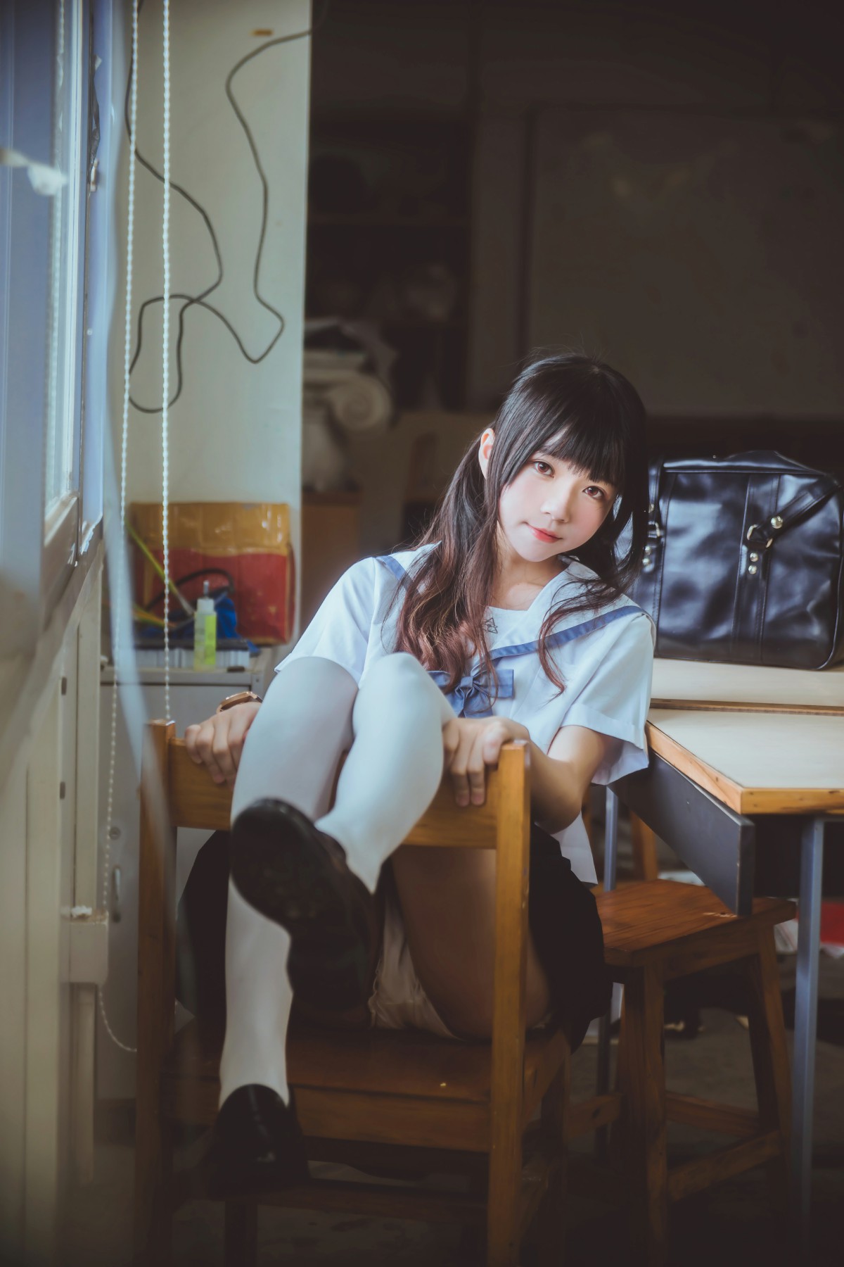 图片[15]-萝莉风COS 桜桃喵 – 蓝白水手服 – COSPLAY-小爱·美女部落