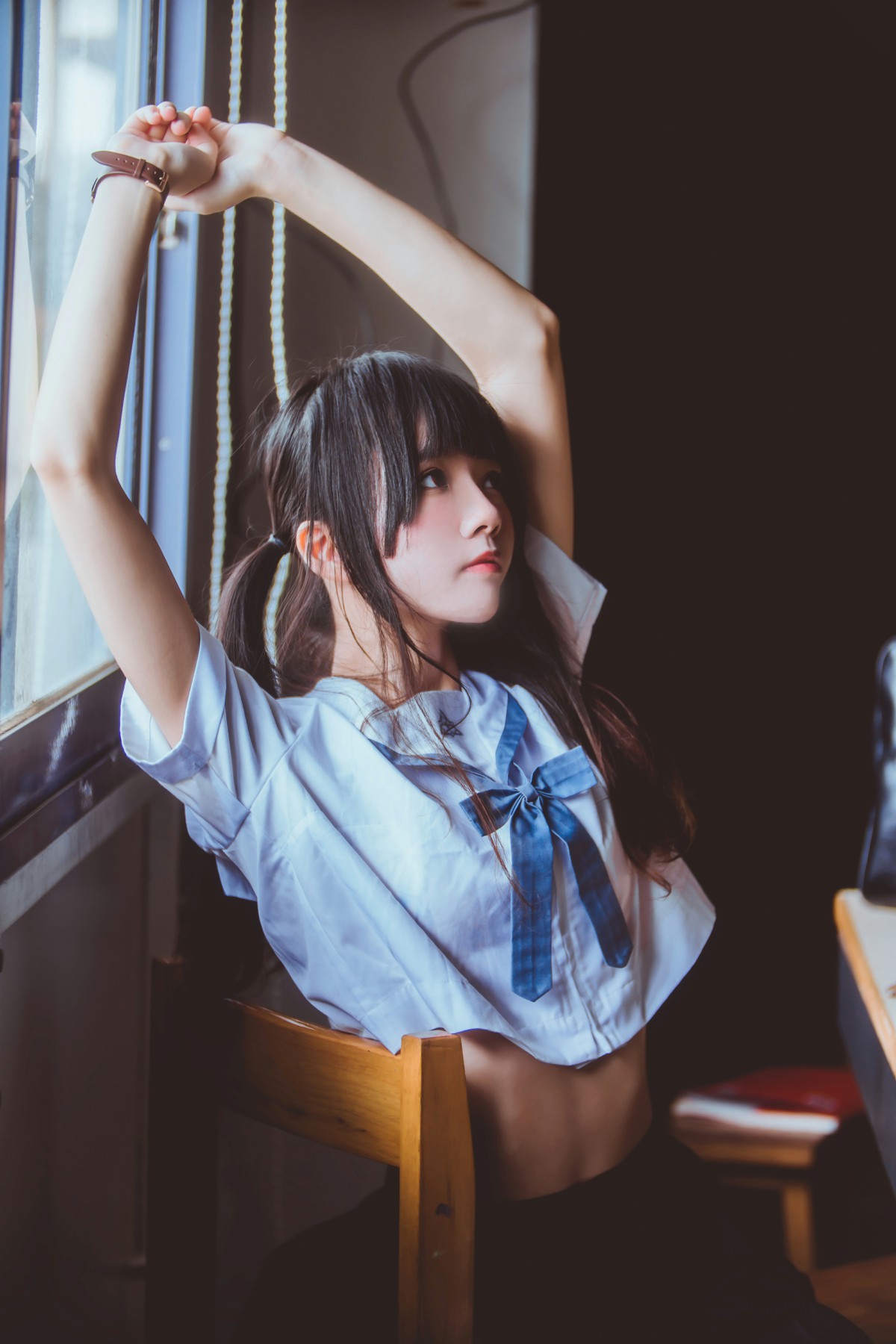 图片[17]-萝莉风COS 桜桃喵 – 蓝白水手服 – COSPLAY-小爱·美女部落