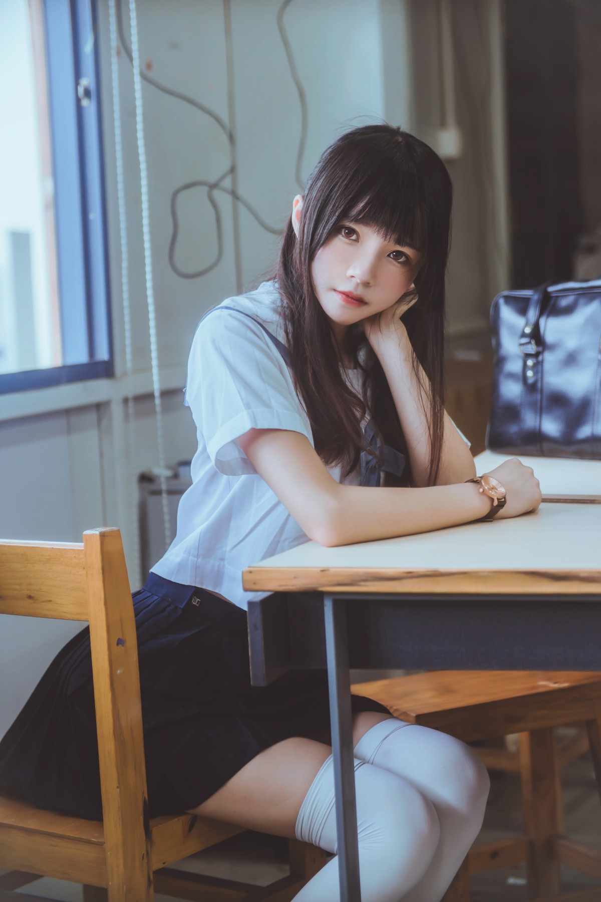 图片[18]-萝莉风COS 桜桃喵 – 蓝白水手服 – COSPLAY-小爱·美女部落