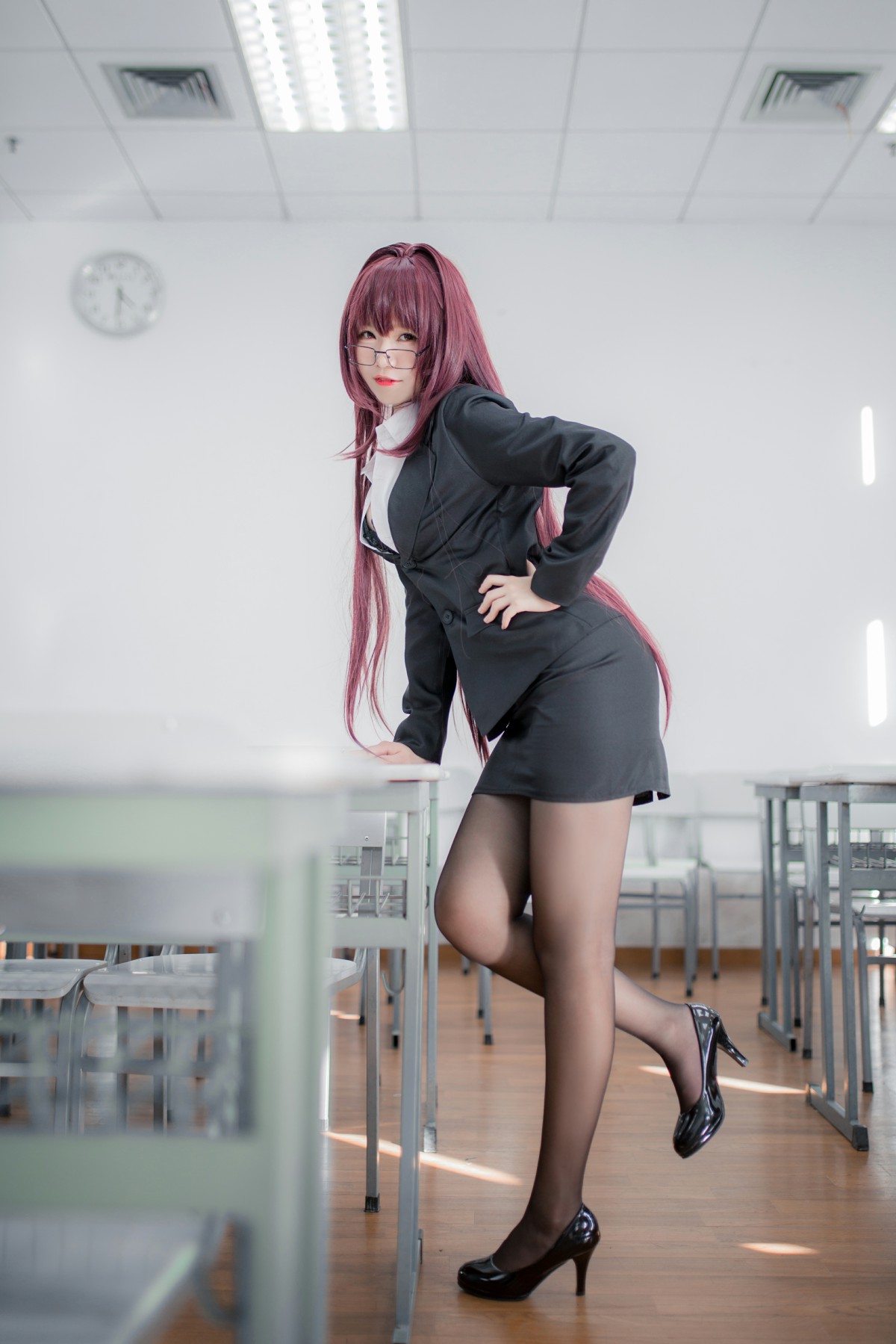 性感人气COSER Yoko宅夏Cos – 斯卡哈教师 – COSPLAY-小爱·美女部落