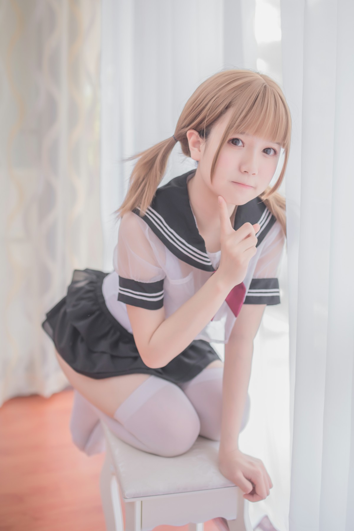 图片[14]-白金Saki写真 – 学生服 – COSPLAY-小爱·美女部落