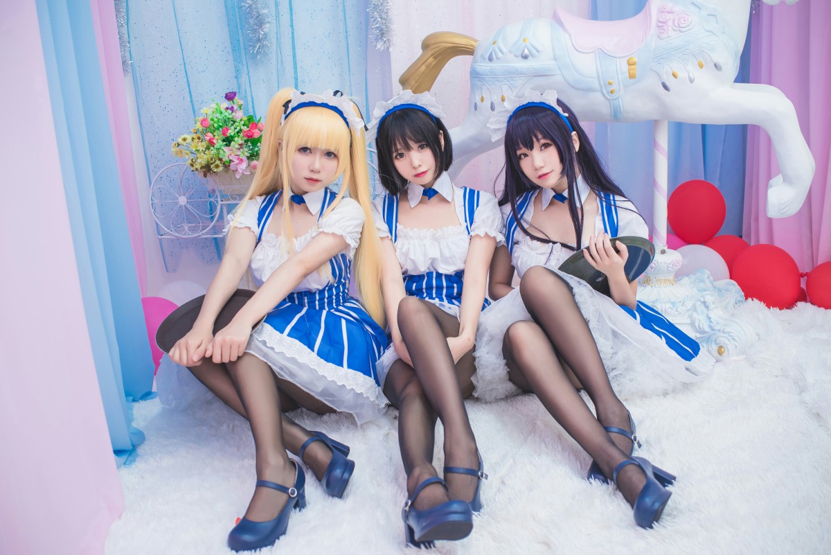 白金Saki写真 – 女仆 – COSPLAY-小爱·美女部落