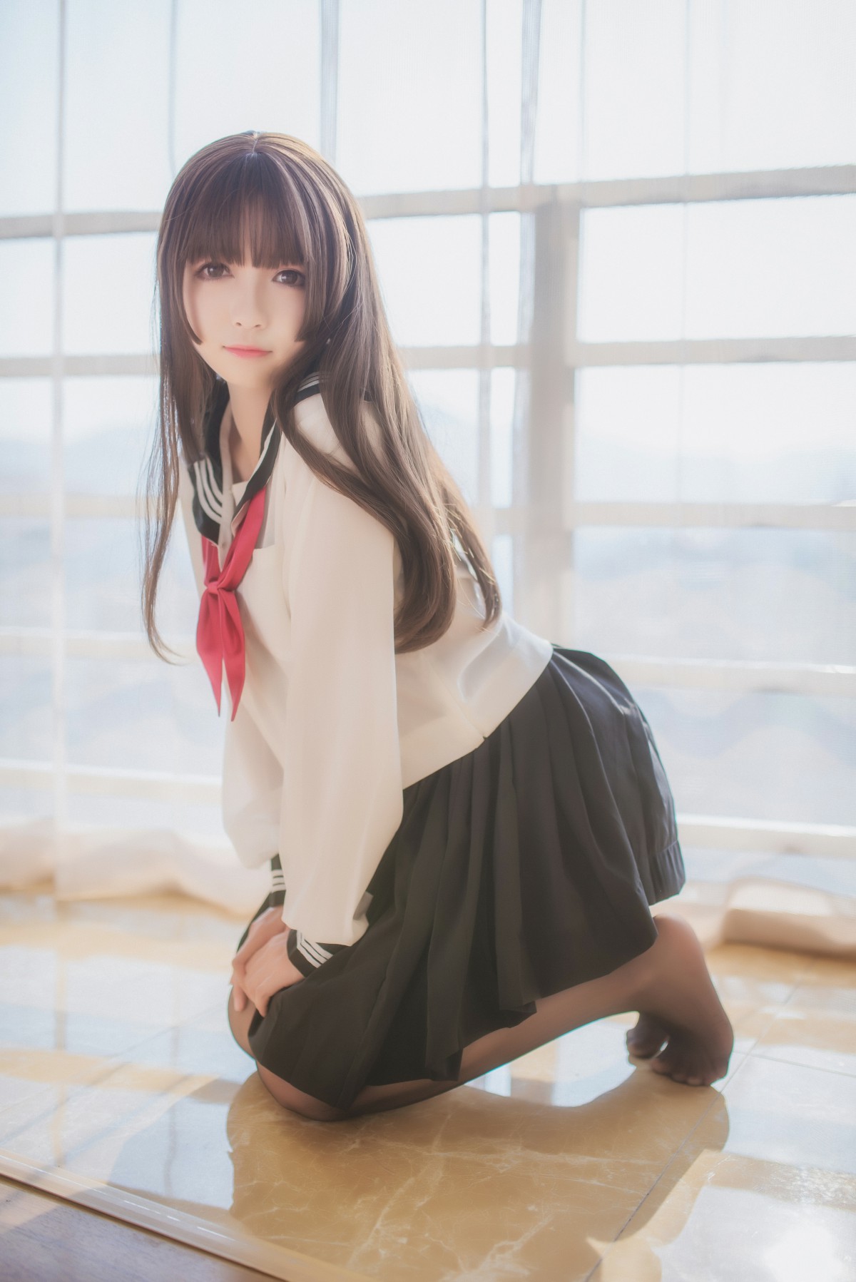 图片[3]-白金Saki写真 – 半透明水手服 – COSPLAY-小爱·美女部落
