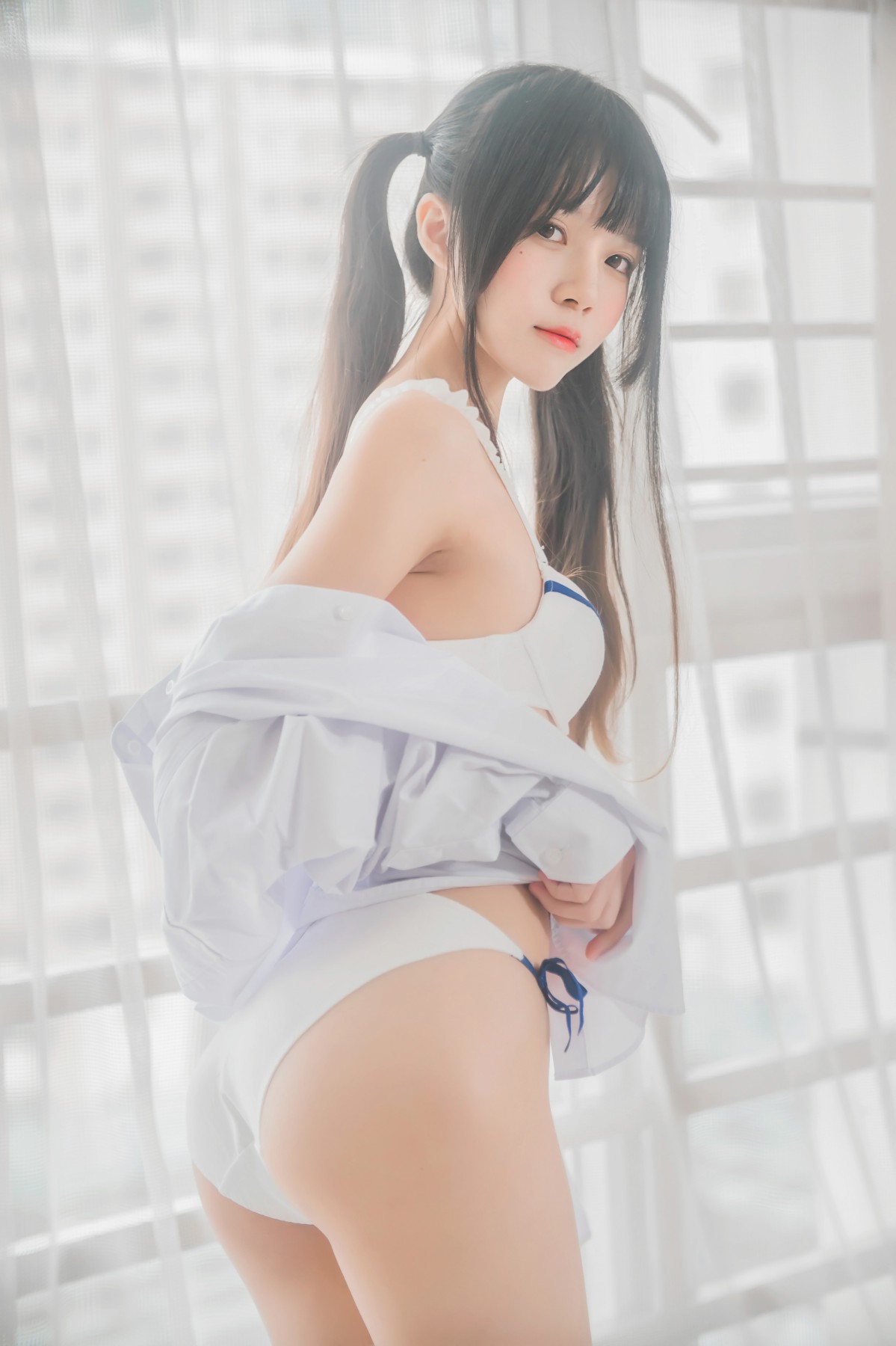 图片[12]-[桜桃喵]桜桃未熟-白衬衫双马尾 – COSPLAY-小爱·美女部落