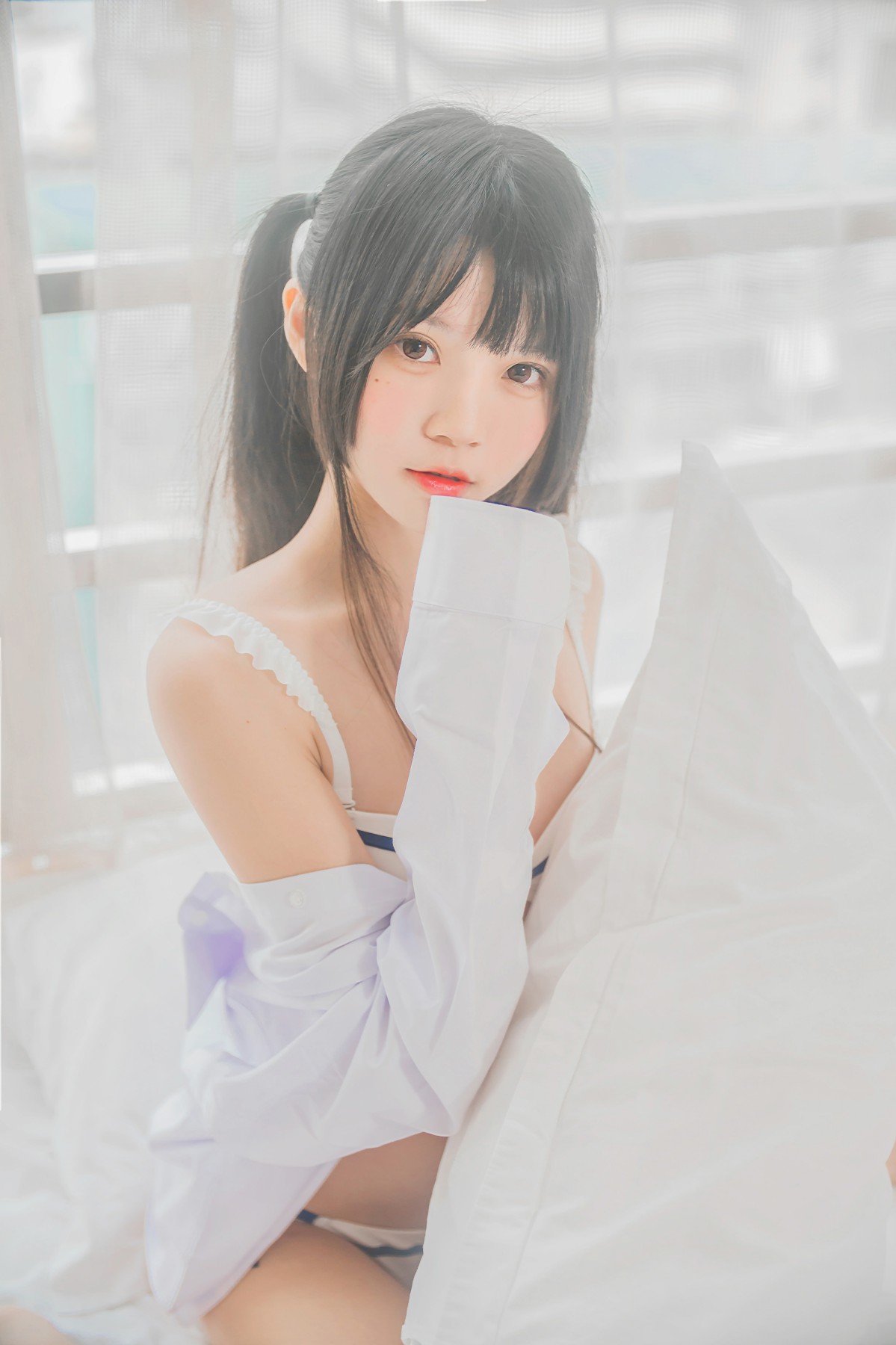 图片[17]-[桜桃喵]桜桃未熟-白衬衫双马尾 – COSPLAY-小爱·美女部落
