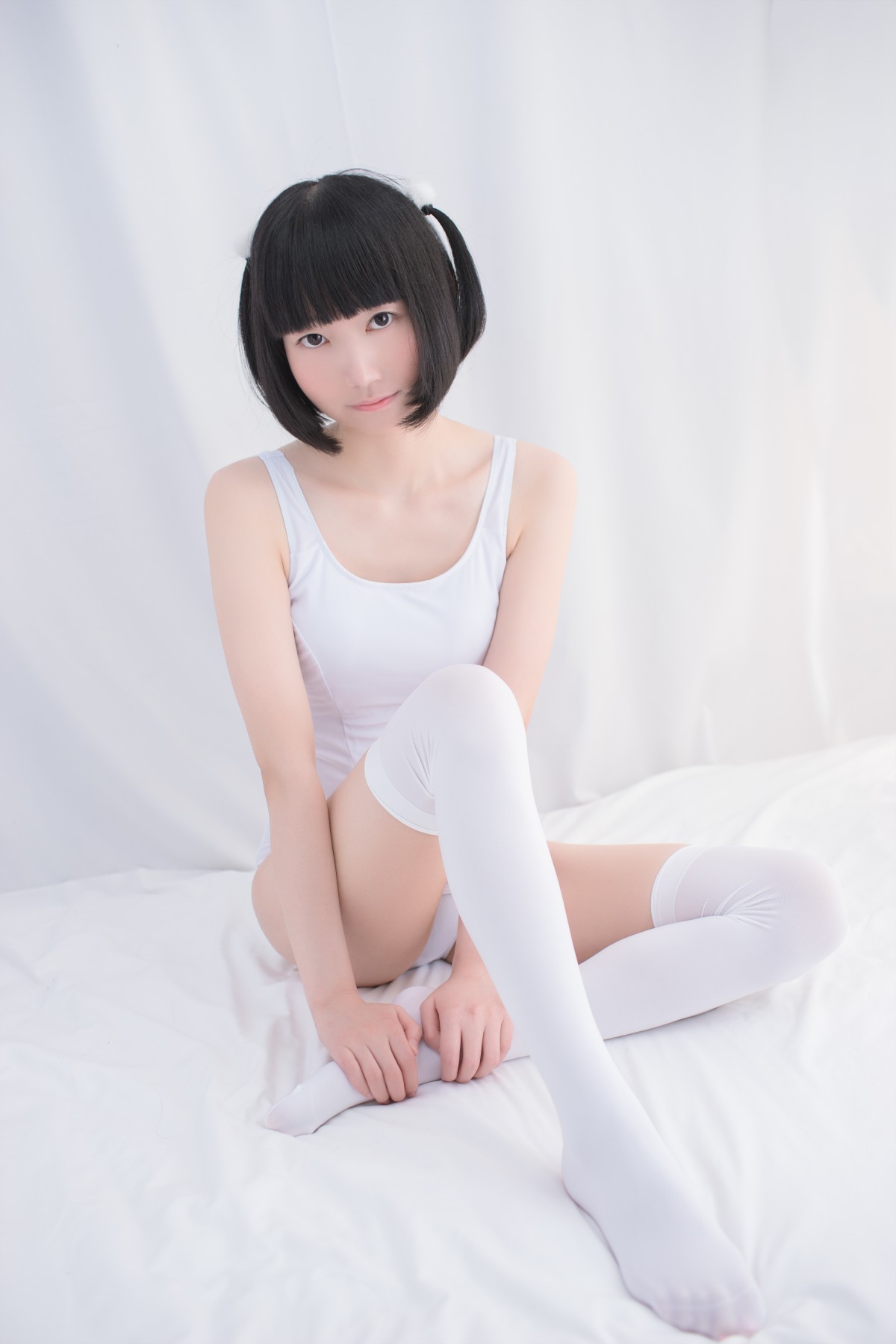 图片[5]-[轻兰映画写真]SPL.001 白色纯情丝袜秀 – COSPLAY-小爱·美女部落