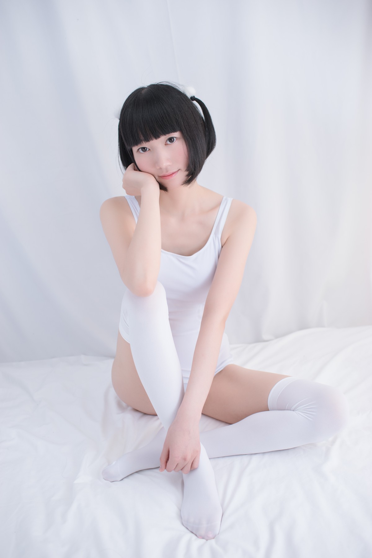 图片[7]-[轻兰映画写真]SPL.001 白色纯情丝袜秀 – COSPLAY-小爱·美女部落