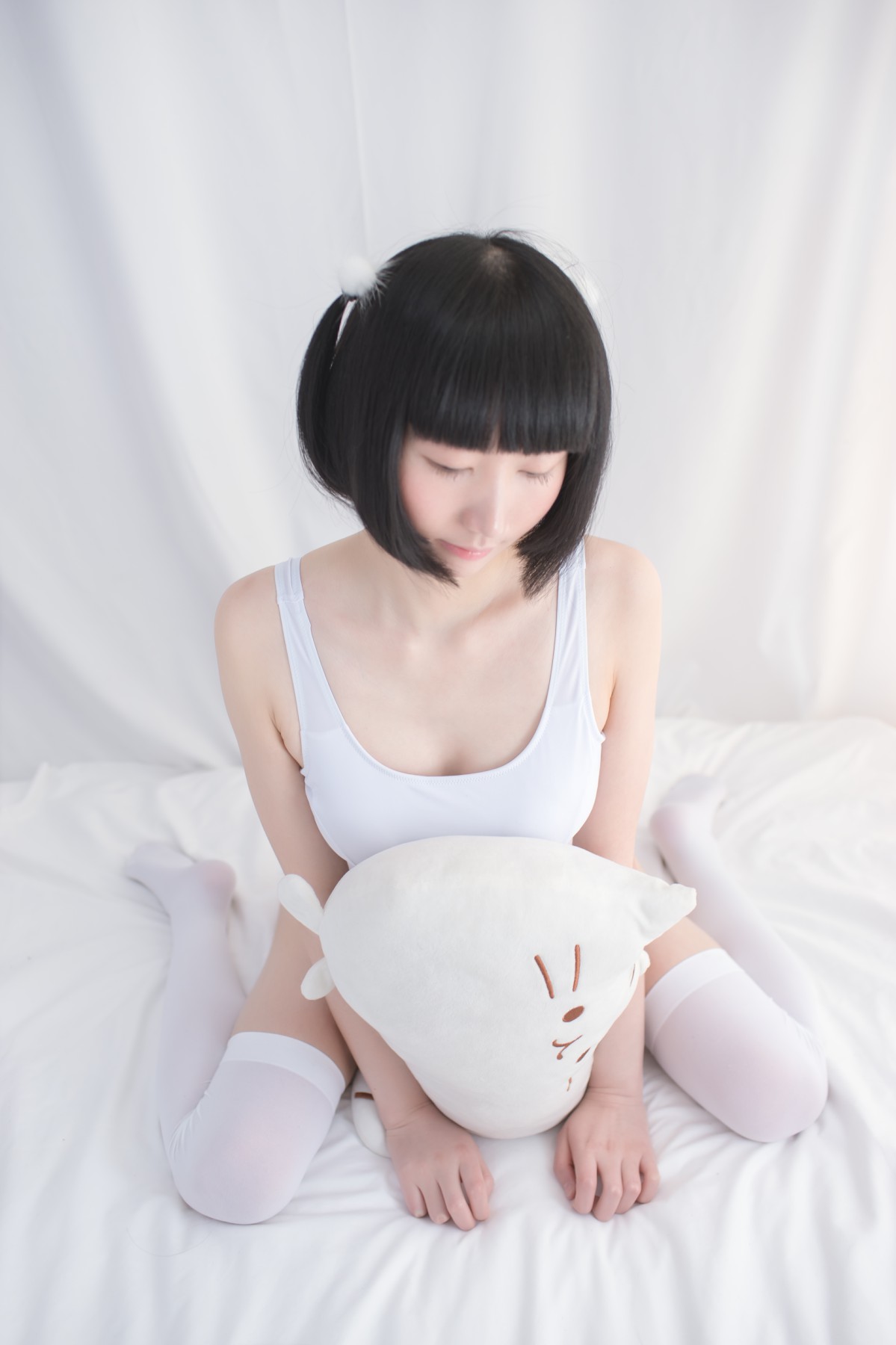 图片[12]-[轻兰映画写真]SPL.001 白色纯情丝袜秀 – COSPLAY-小爱·美女部落