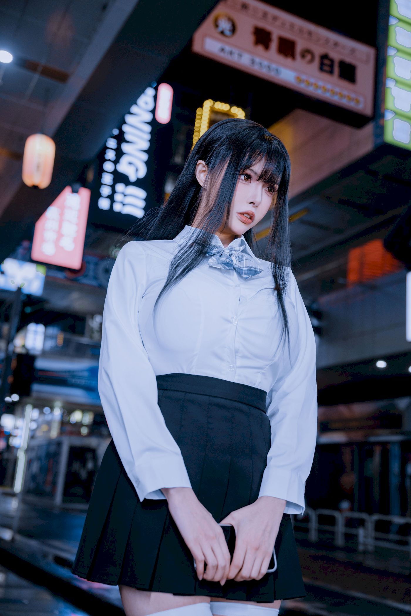清纯女友夏小秋秋秋白丝学妹制服户外性感写真-御萝部落-小爱·美女部落